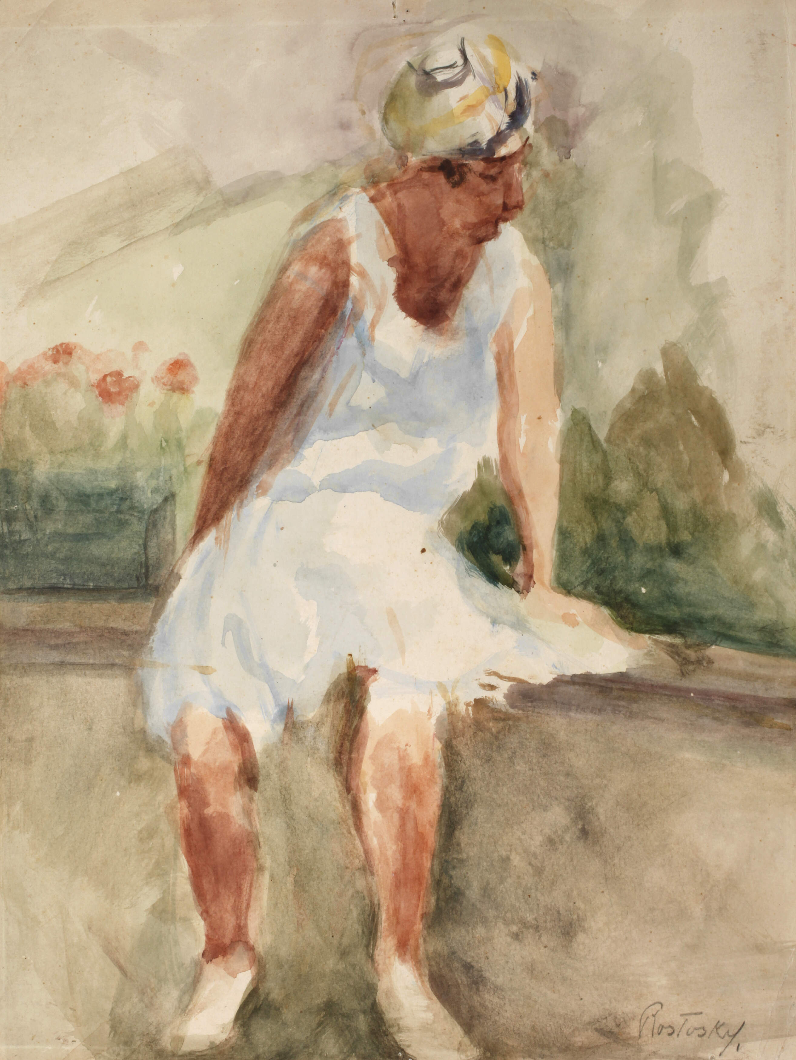 Gertraut Rostosky, Frauenbildnis im Garten