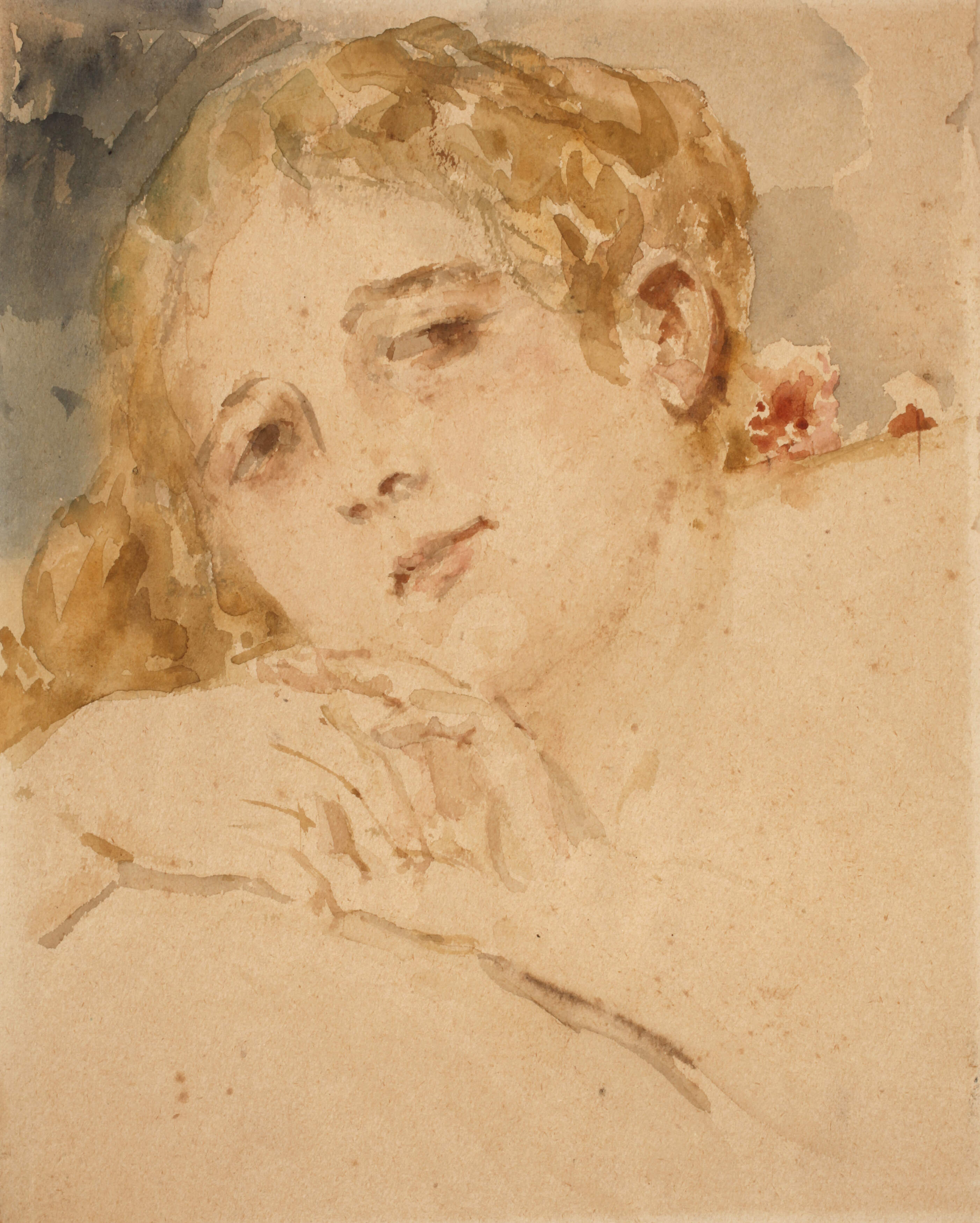 Eduard Veith, attr., Mädchenstudie "Blondchen"