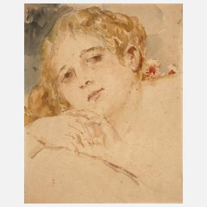 Eduard Veith, attr., Mädchenstudie "Blondchen"