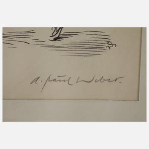 A. Paul Weber, Sich verbeugender Herr