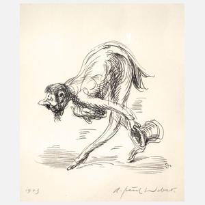 A. Paul Weber, Sich verbeugender Herr