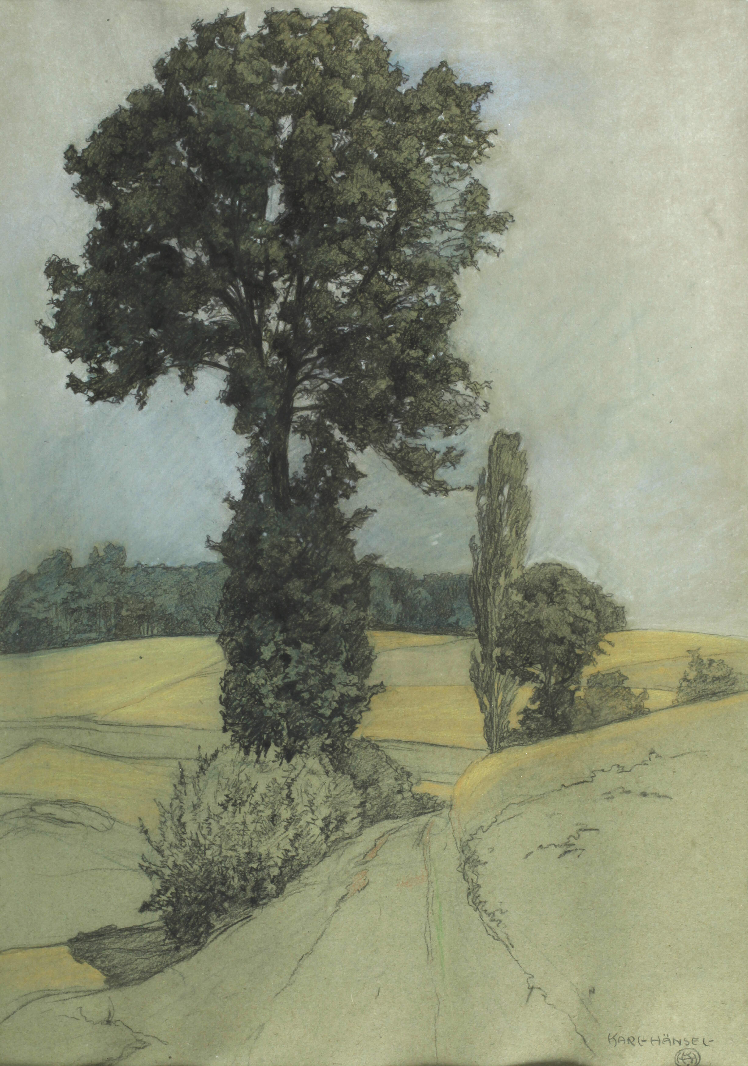 Karl Hänsel, Weg zwischen Feldern