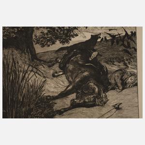 Max Klinger, "Gefallener Reiter"