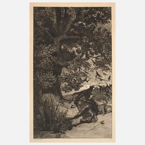 Max Klinger, "Gefallener Reiter"