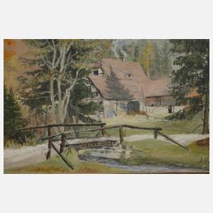 Otto Julius Fritzsche, attr., "Schwarzwaldmühle"