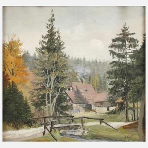 Otto Julius Fritzsche, attr., "Schwarzwaldmühle"