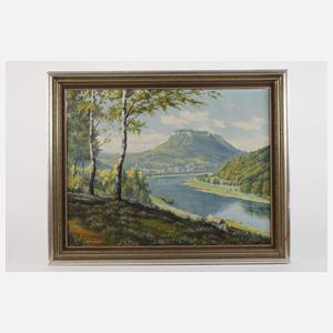 Herbert Grotegut, Blick zur Festung Königstein