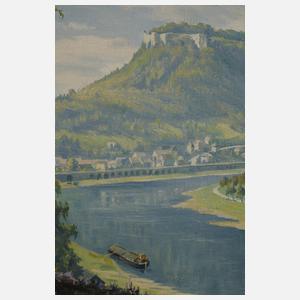 Herbert Grotegut, Blick zur Festung Königstein