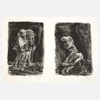 Bernhard Heisig, zwei Blätter aus dem Zyklus "Krieg"111