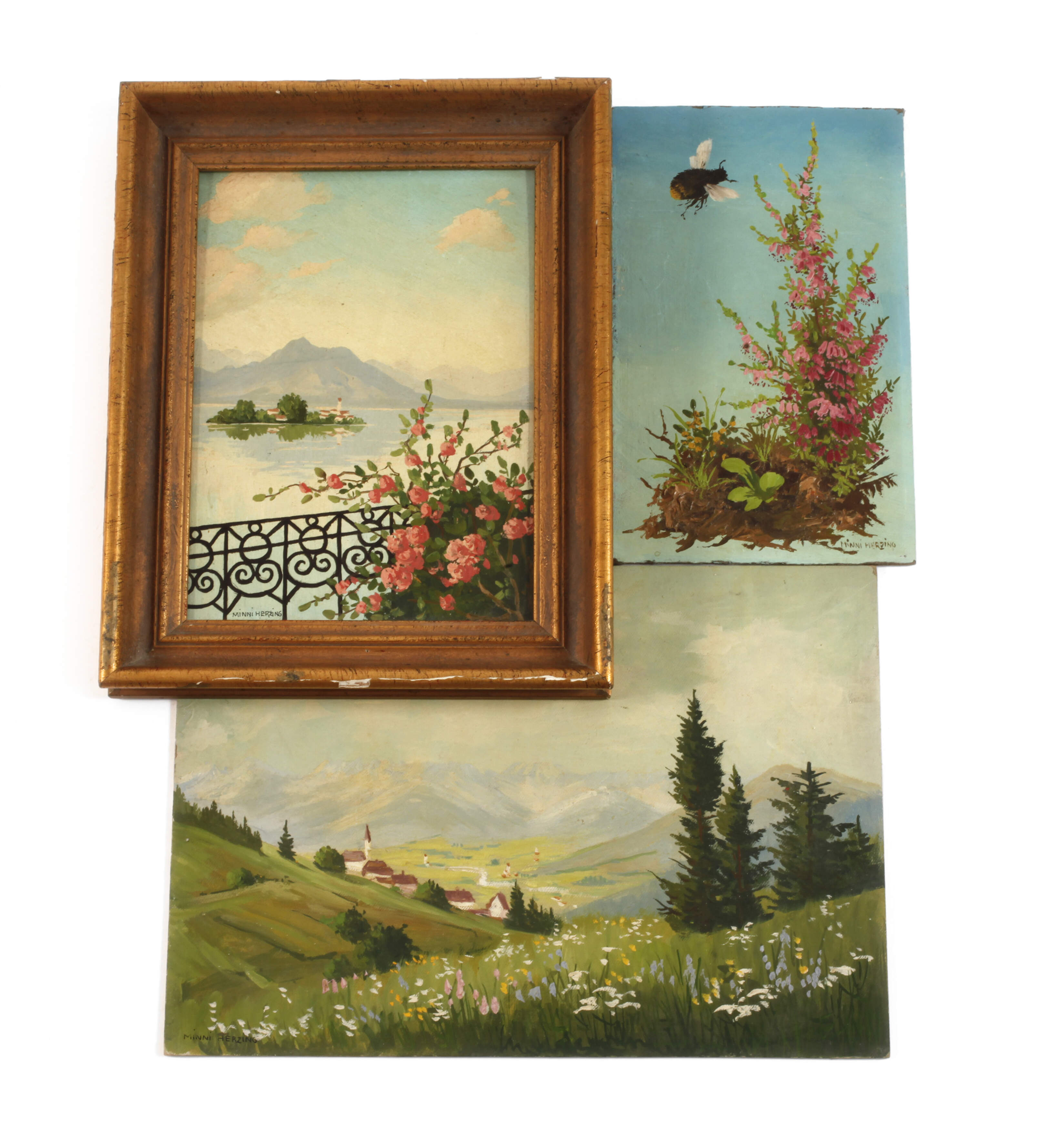 Minni Herzing, drei Gemälde