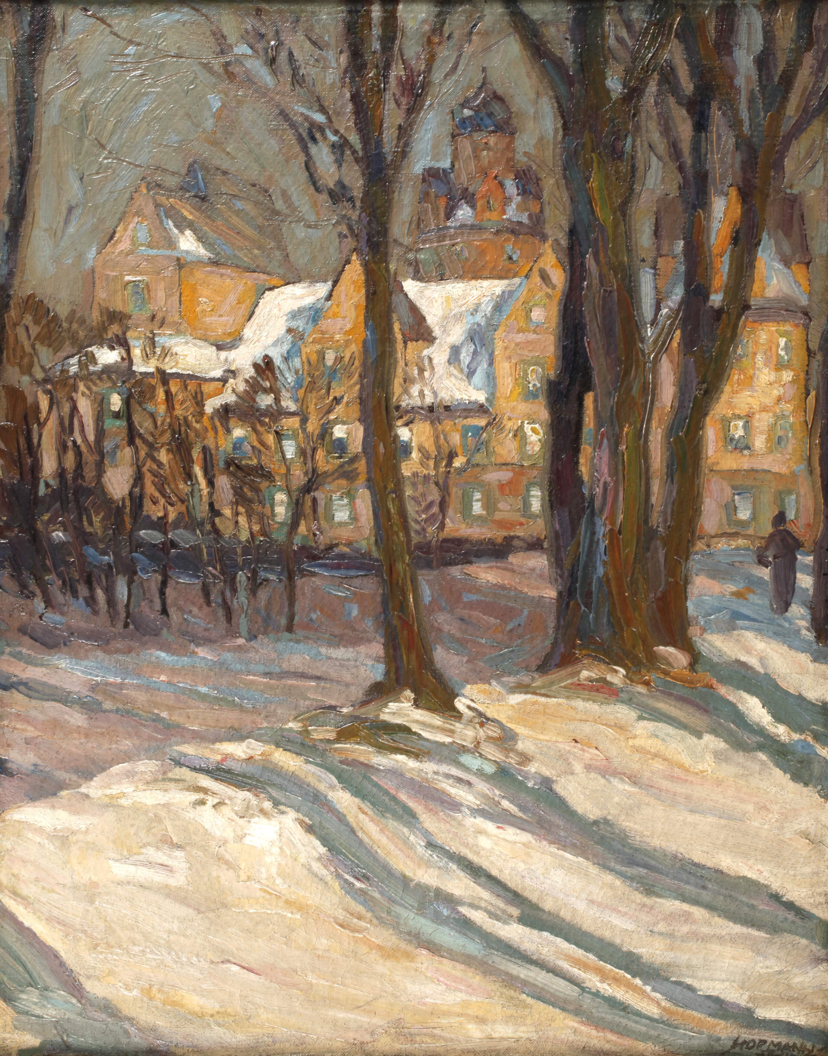 Alfred Hofmann-Stollberg, "Schloss Stein im Winter II"