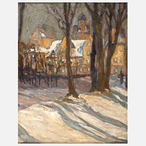 Alfred Hofmann-Stollberg, "Schloss Stein im Winter II"