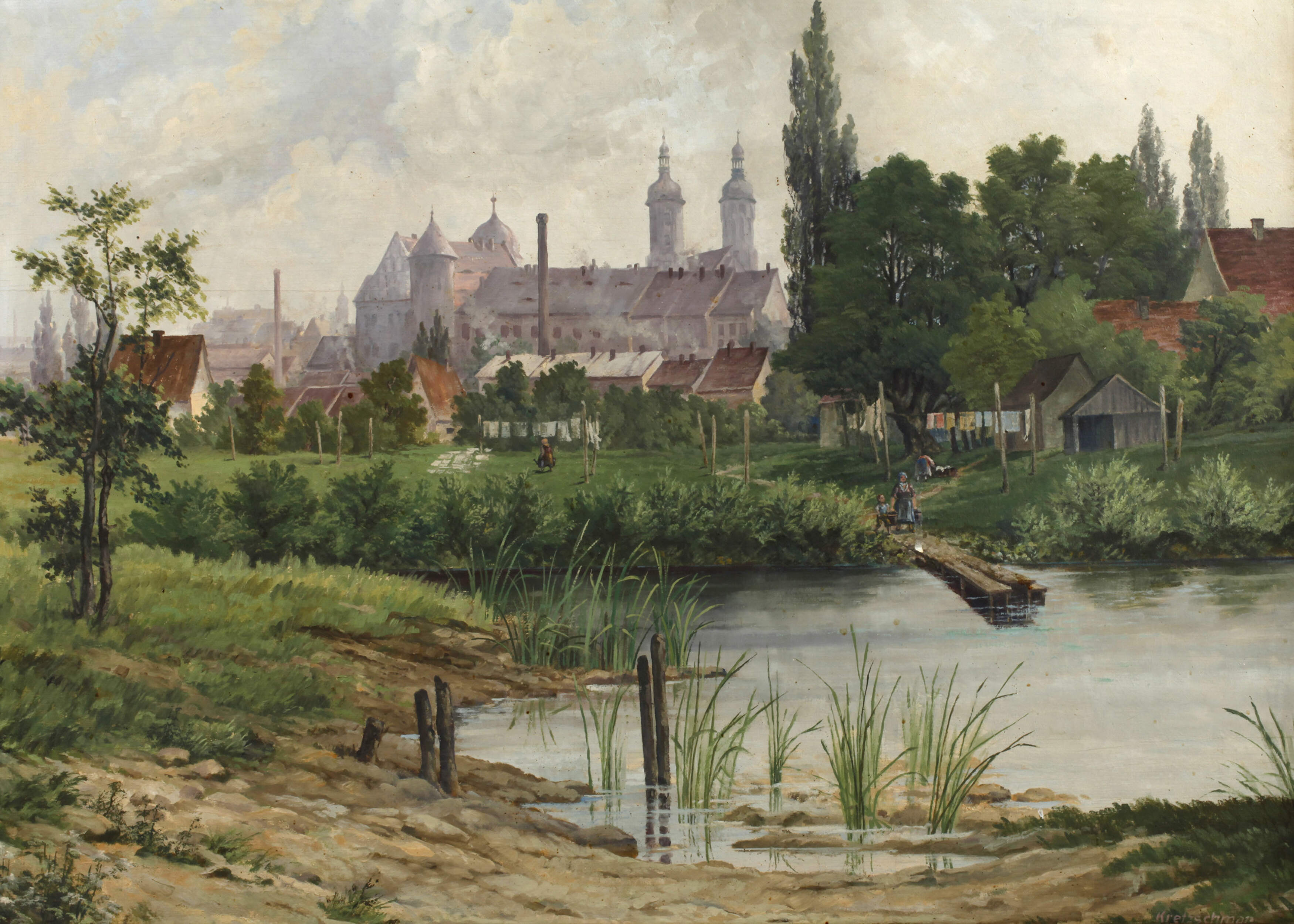 Paul Kretschmar, Ansicht Wurzen in Sachsen