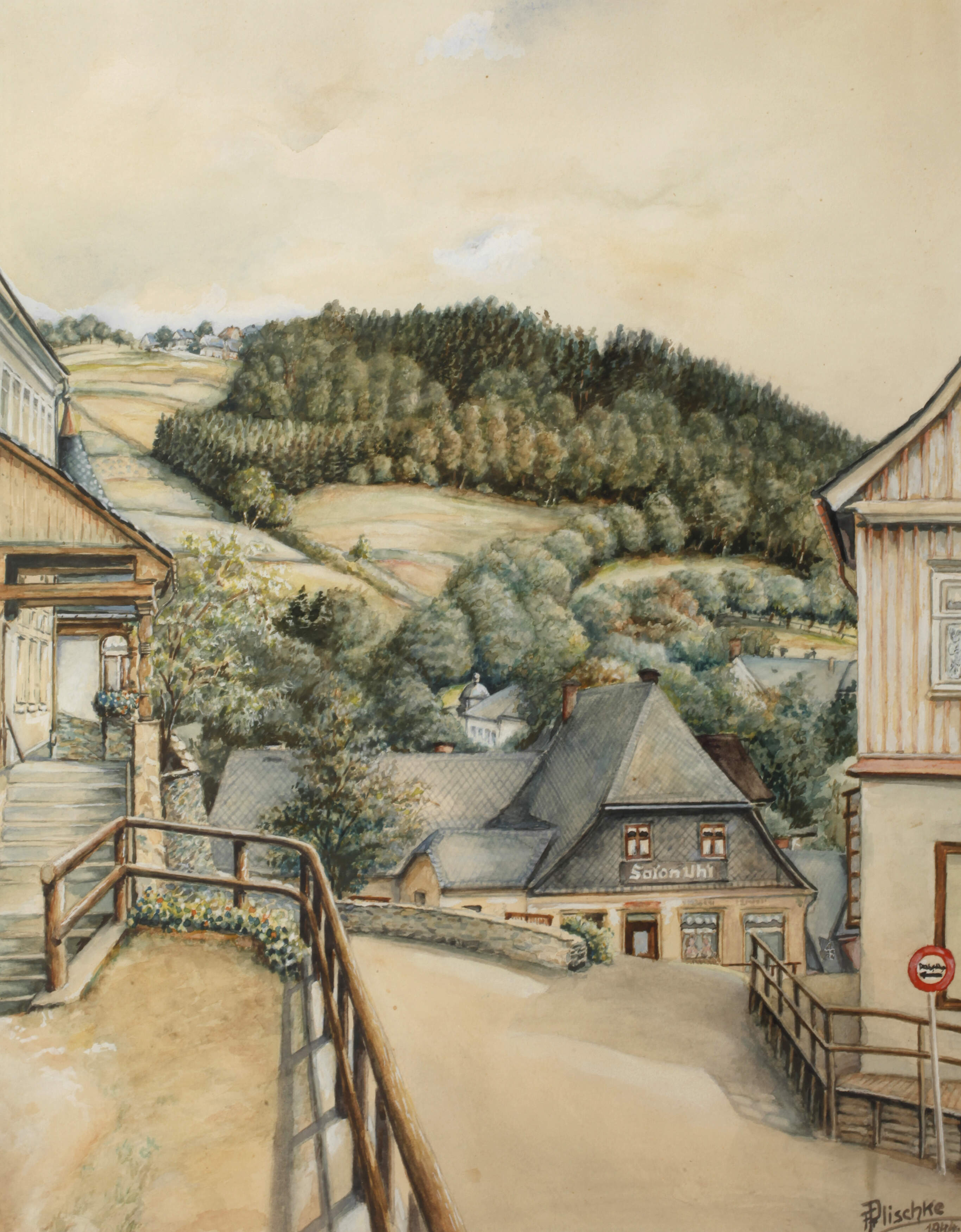 Fr. Plischke, Ansicht von Klingenthal im Vogtland