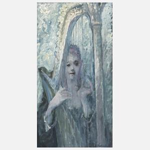 Siegfried Ratzlaff, "Junge Harfenistin"