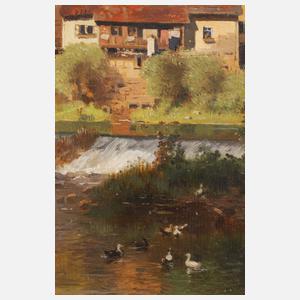 Adolf Thamm, attr., "Schwäbisches Städtchen"