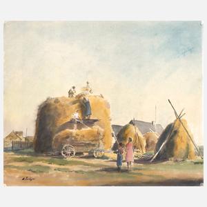 Alfred Tröger, Heuernte