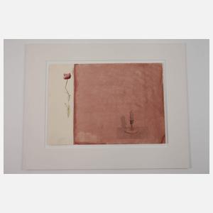 Werner Tübke, Stillleben mit Mohn und Kerze