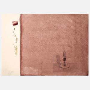 Werner Tübke, Stillleben mit Mohn und Kerze