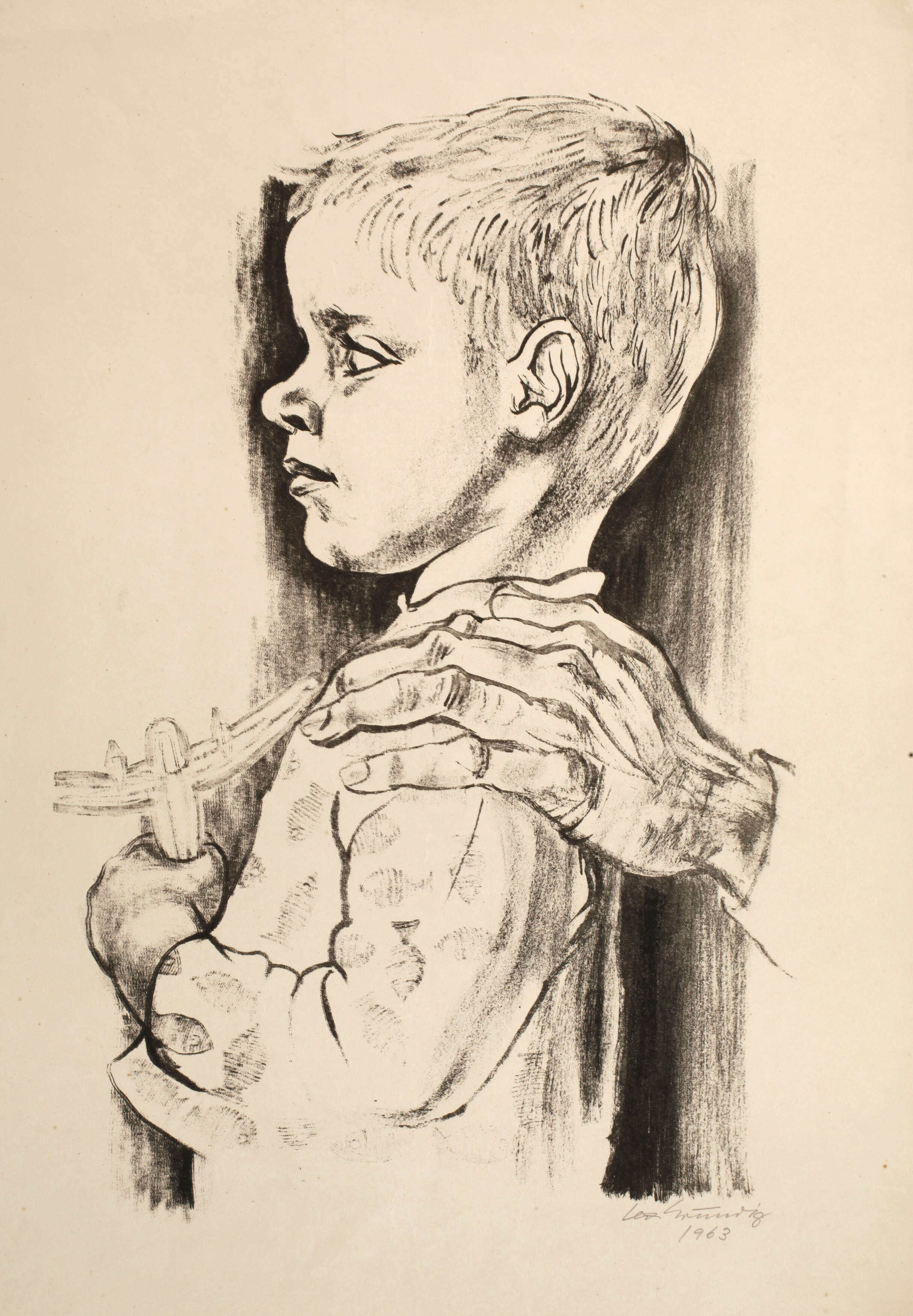 Lea Grundig, Knabe mit Flugzeug