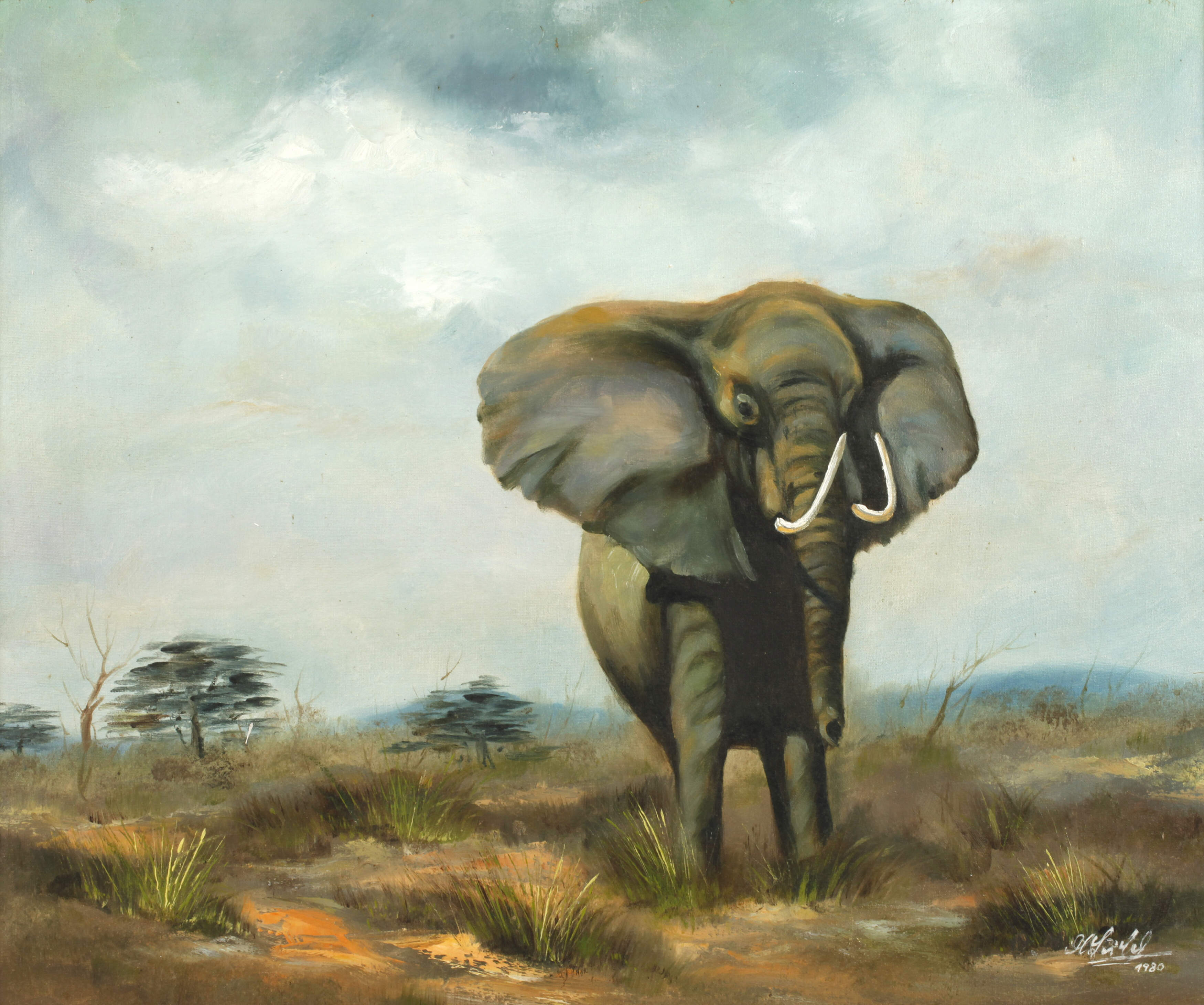 Manfred Leibl, Elefant in der Savanne