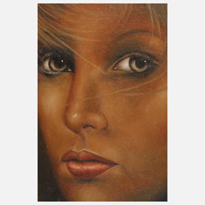 Manfred Leibl, Mädchenportrait mit Pferd