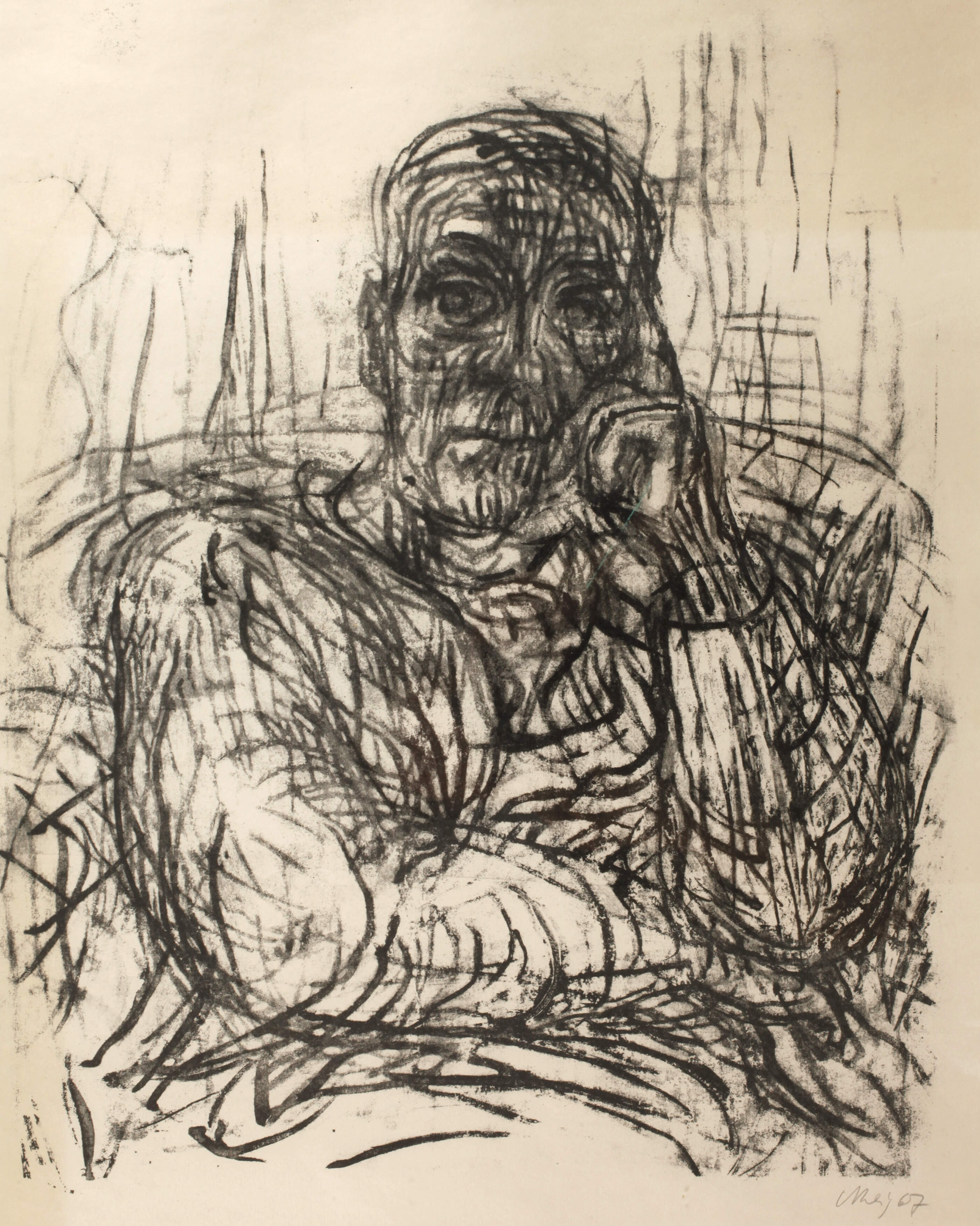 Max Uhlig, "Frauenbildnis mit aufgestützter Hand"