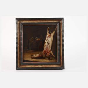Egbert van Heemskerck, attr., Im Schlachthaus
