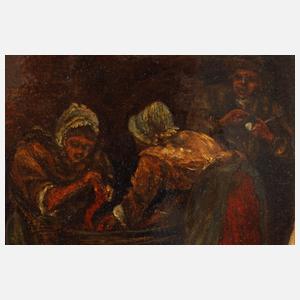 Egbert van Heemskerck, attr., Im Schlachthaus