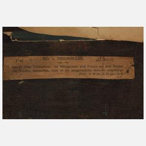 Egbert van Heemskerck, attr., Im Schlachthaus