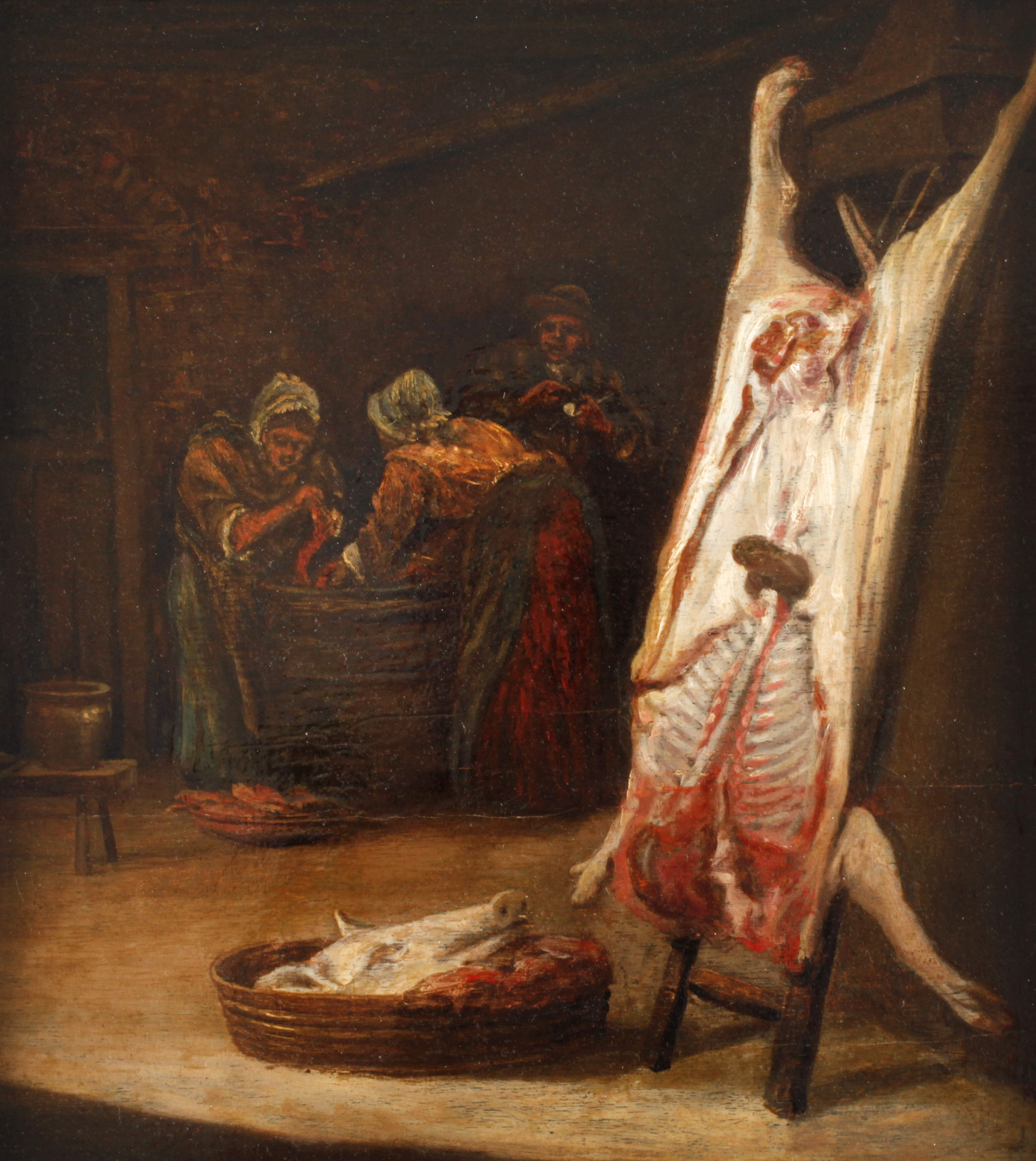 Egbert van Heemskerck, attr., Im Schlachthaus