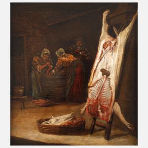 Egbert van Heemskerck, attr., Im Schlachthaus