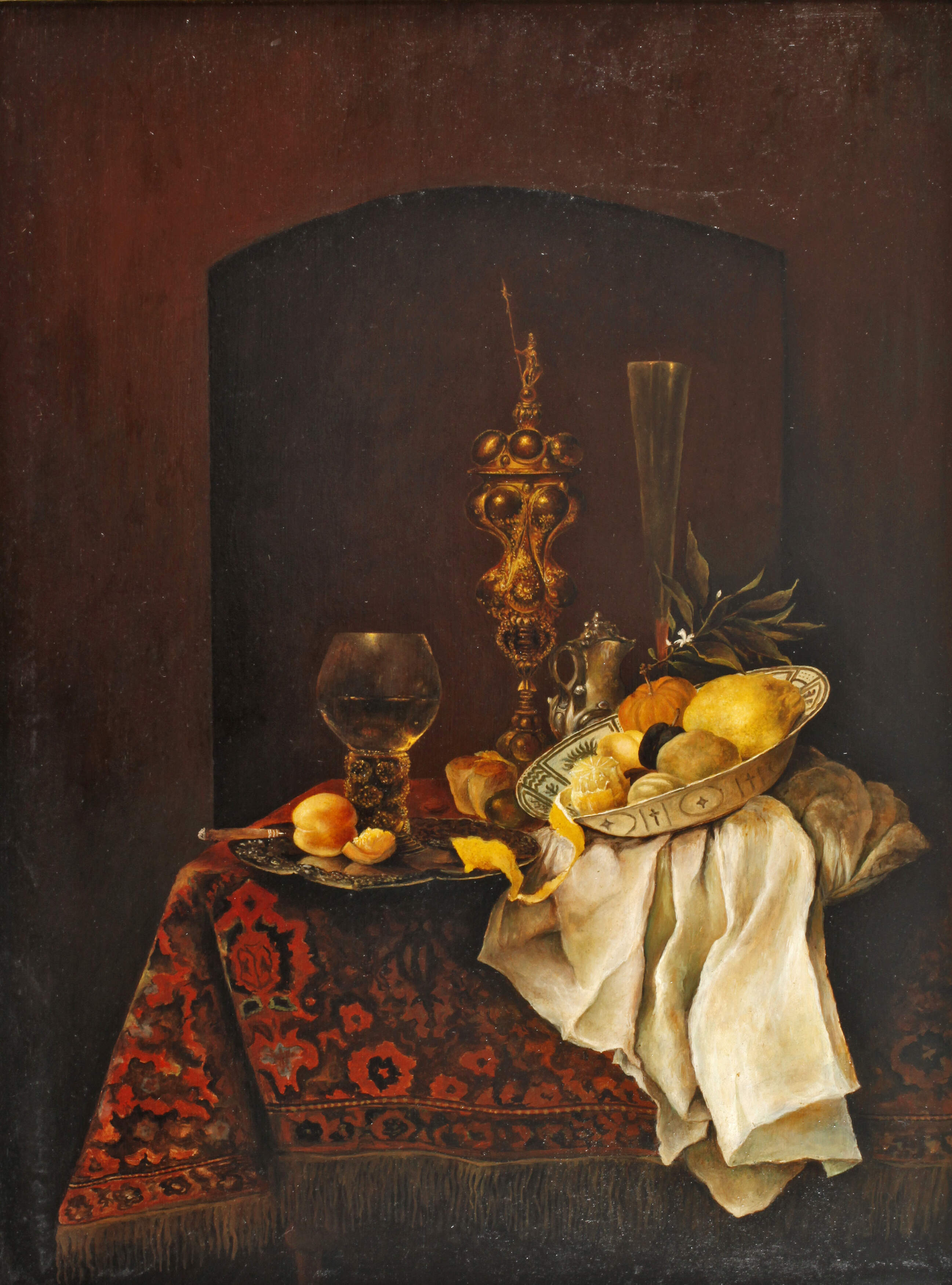 Stillleben mit Früchten nach Willem Kalf