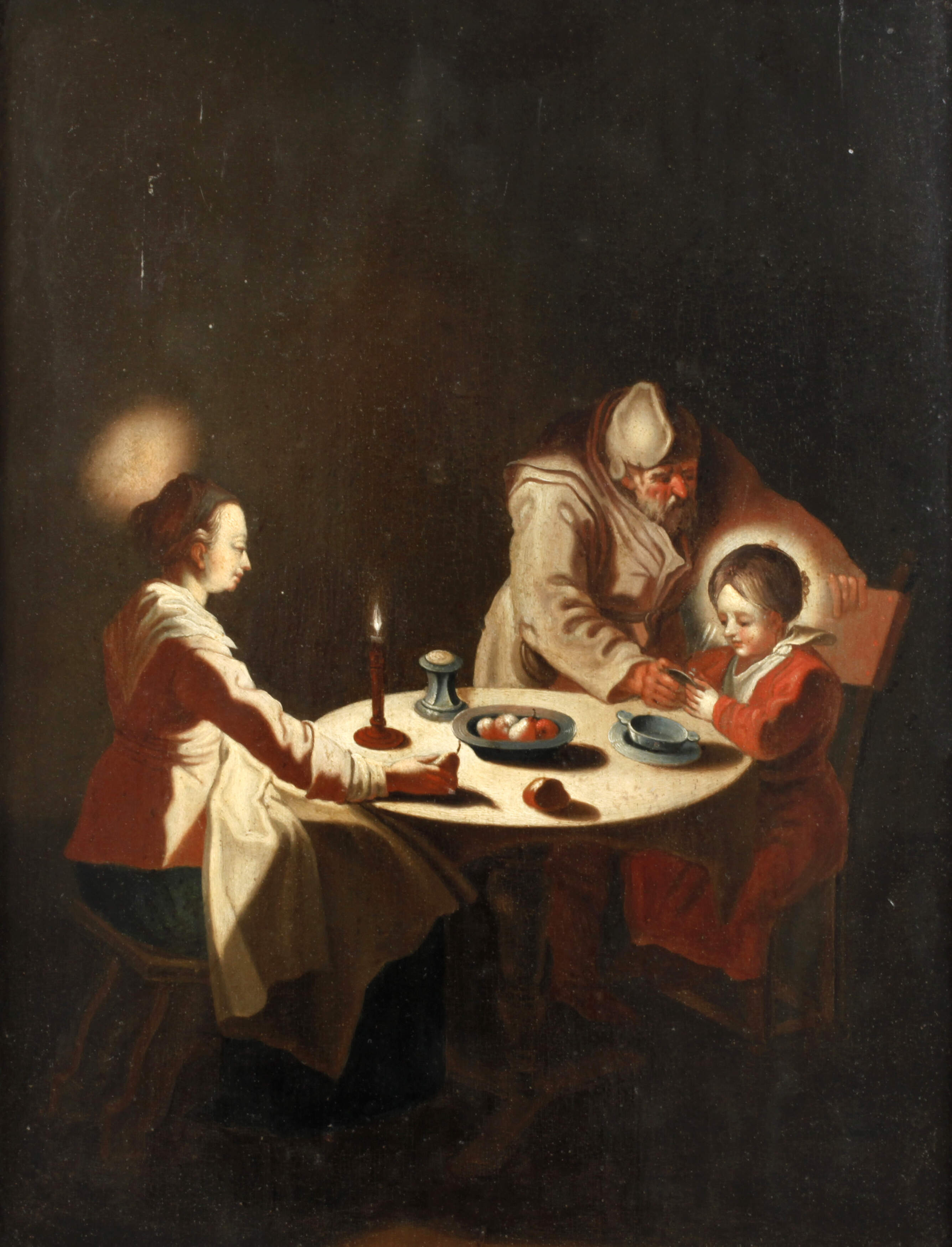 Heilige Familie beim Abendmahl nach Jean Le Clerc