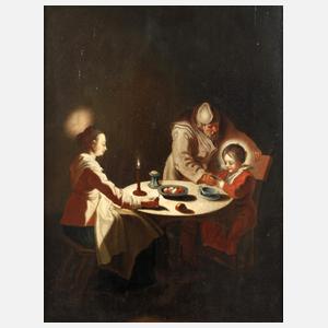Heilige Familie beim Abendmahl nach Jean Le Clerc