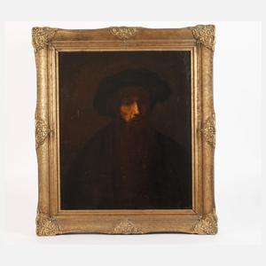 "Bärtiger Mann mit Mütze" nach Rembrandt