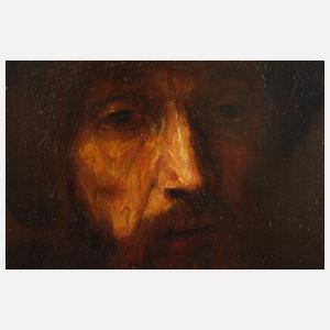 "Bärtiger Mann mit Mütze" nach Rembrandt