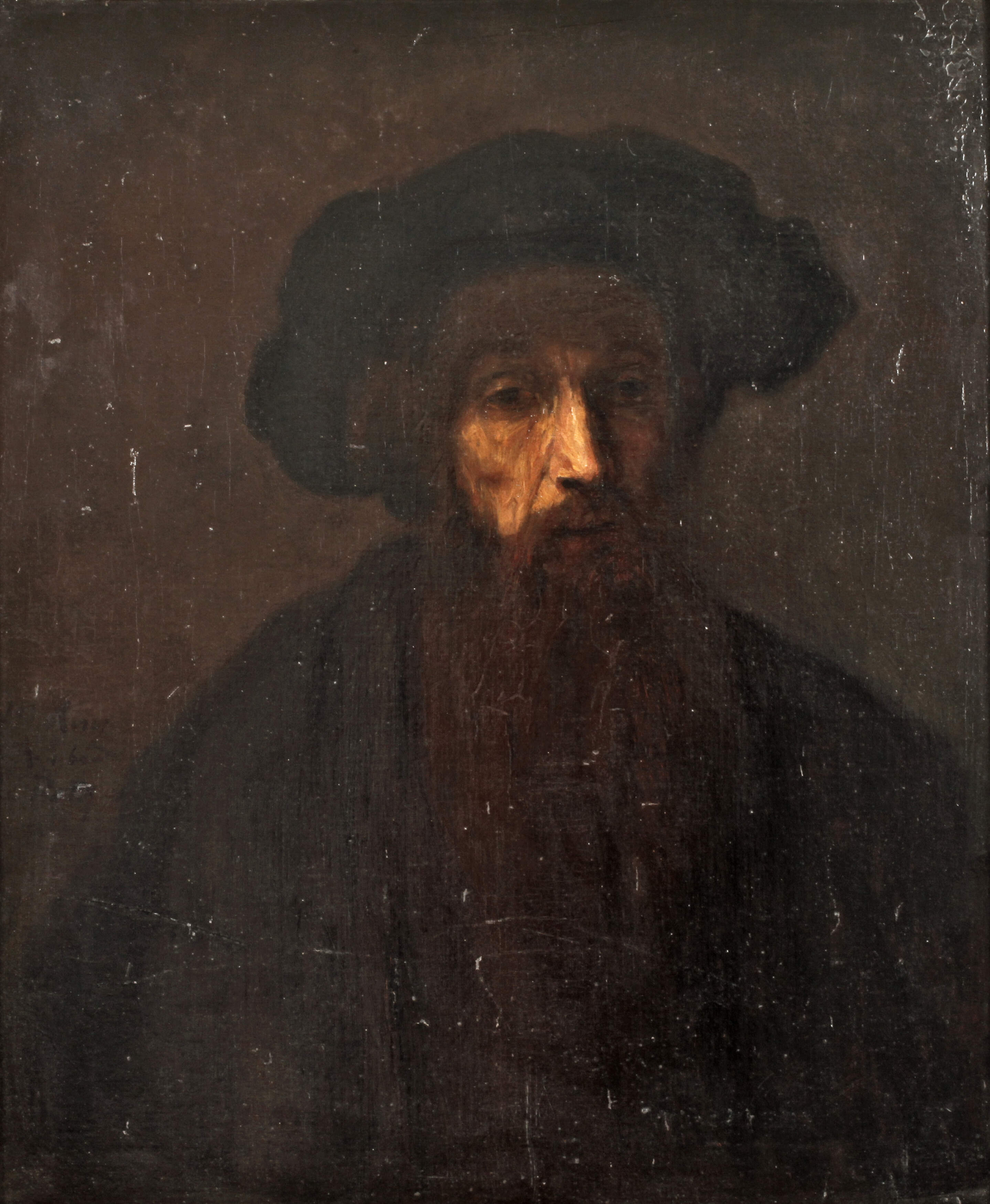 "Bärtiger Mann mit Mütze" nach Rembrandt