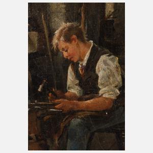 Carl Breitbach, attr., Beim Kupferschmied
