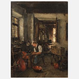 Carl Breitbach, attr., Beim Kupferschmied