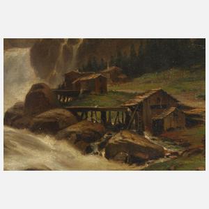 Gustav Breuning, Sägemühle am rauschenden Gebirgsfluss