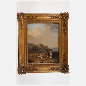 Henri De Pratere, Schäfer in Herbstlandschaft