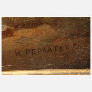 Henri De Pratere, Schäfer in Herbstlandschaft