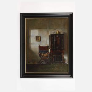 Hermann Graf, Interieur mit Stollenschrank