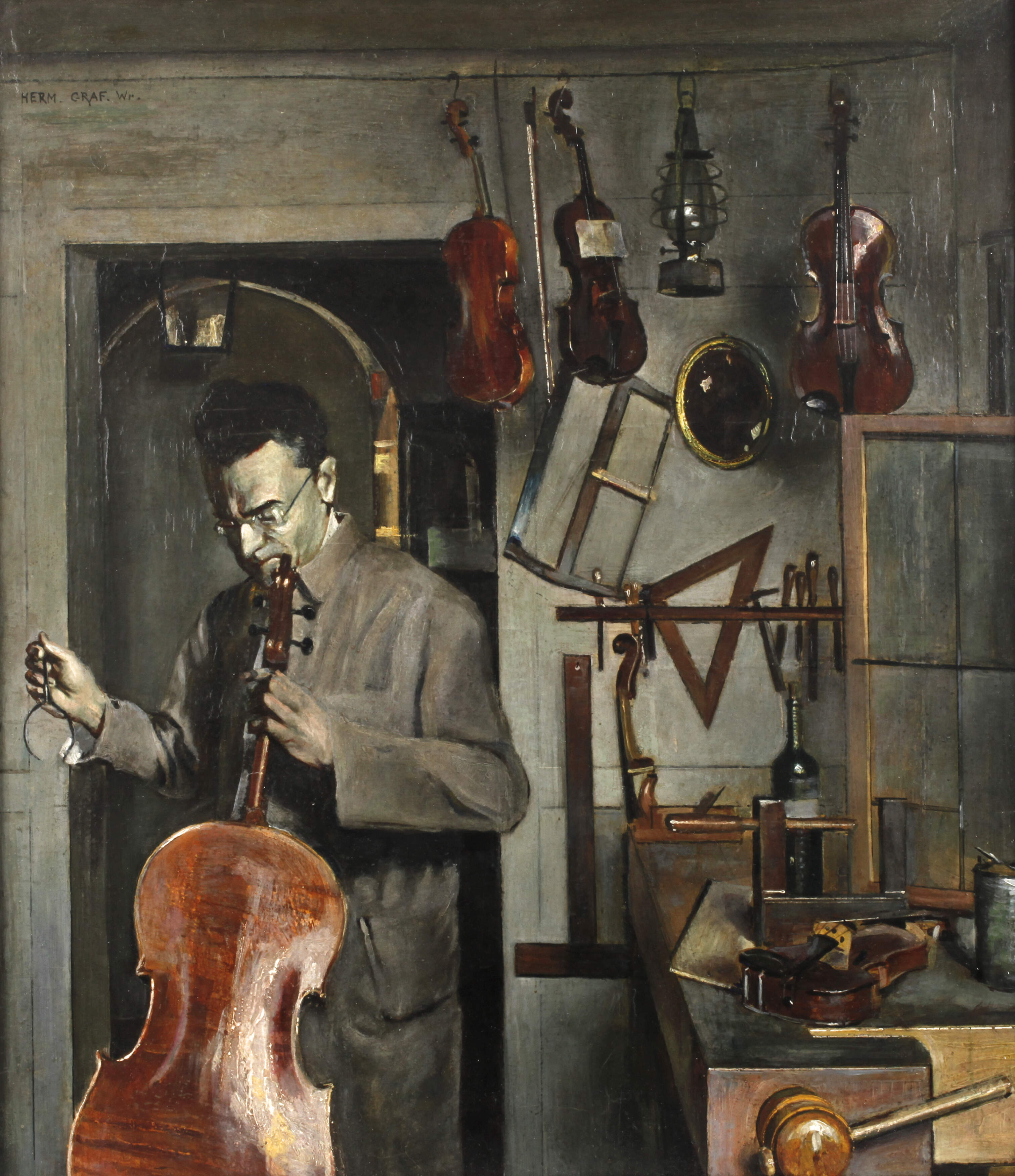 Hermann Graf, Beim Streichinstrumentenbauer
