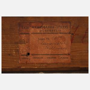 H. Leinweber, Früchtestillleben mit Weinglas