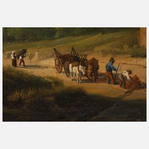 Frans Swagers, attr., Sommerliche Landstraße