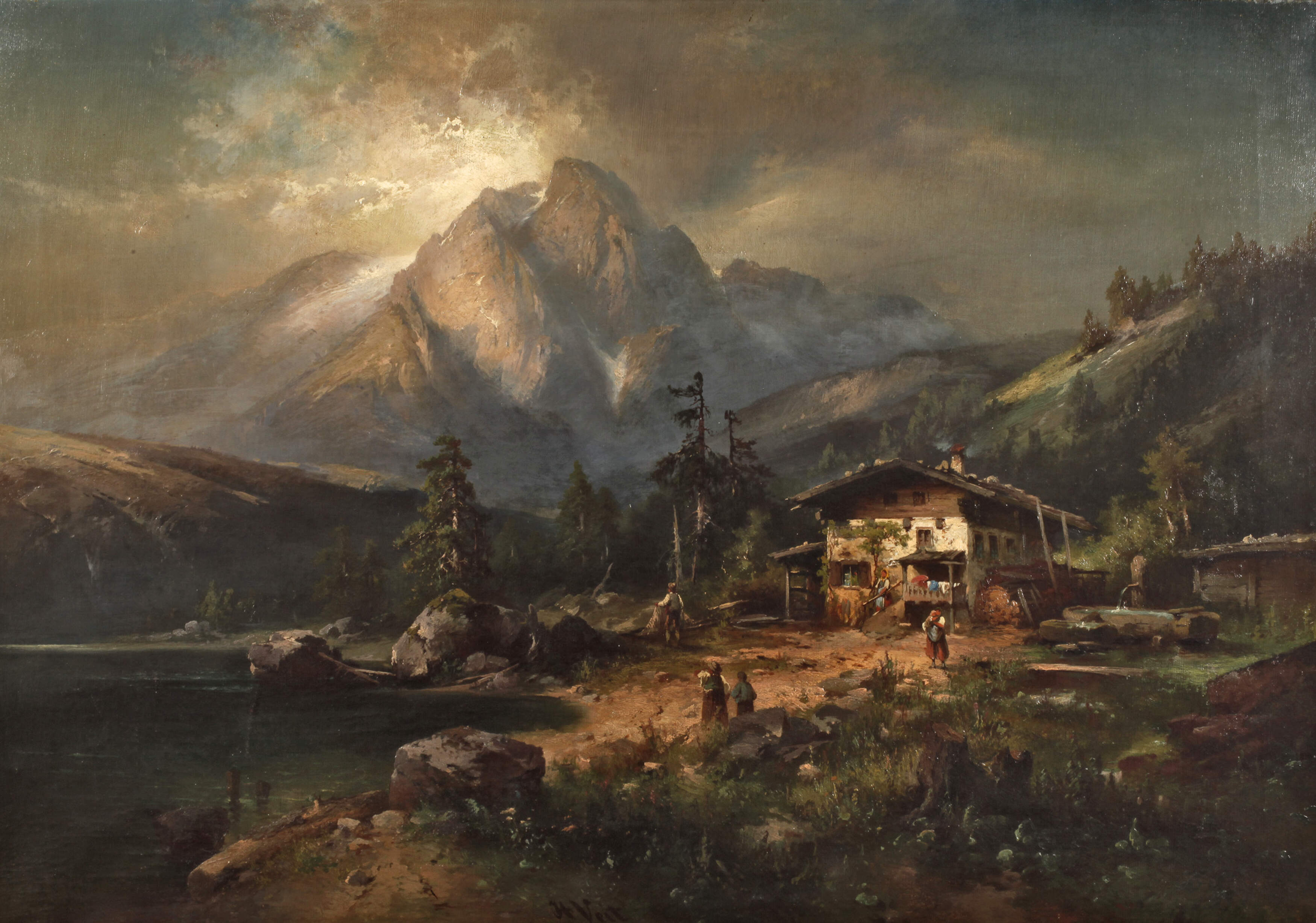 Hugo Veit, "Zugspitze i. Garmisch Partenkirchen"