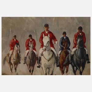 Adolf Wegener, attr., "Fuchshatz im Morgengrauen"