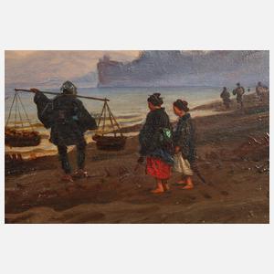 Charles Wirgman, Fischer vor der Kulisse des Berges Fuji